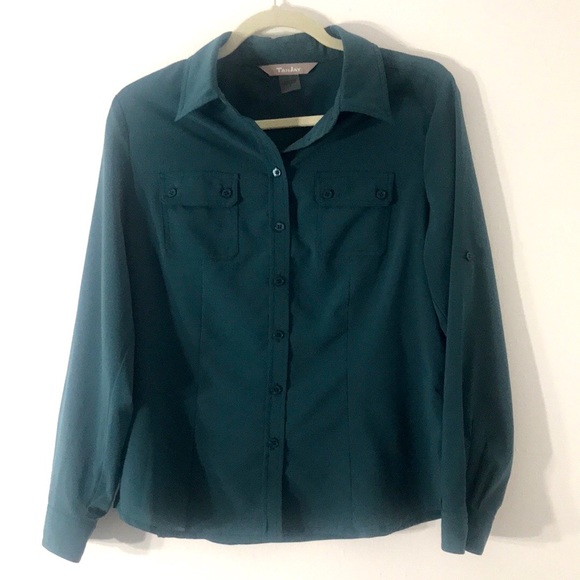 Green chiffon blouse - Picture 2 of 4